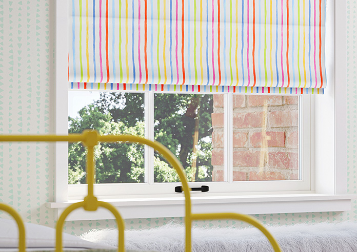 Vintage Stripe, Rainbow - Roman Blind - Image 5